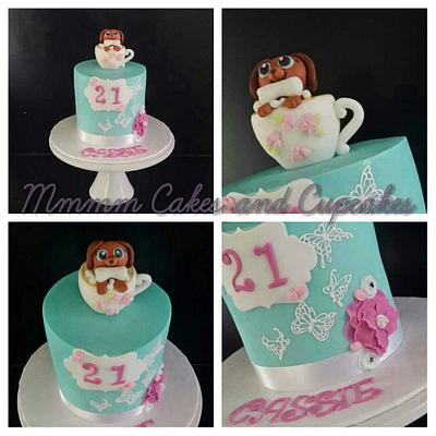 Vintage teacup pup - Cake by Mmmm cakes and cupcakes