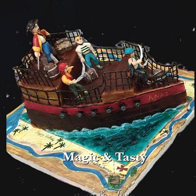 3d pirates cake  - Cake by Rania Albadawy Sugar Art
