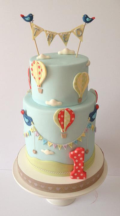 Shabby chic air balloons - Cake by Fatcakes