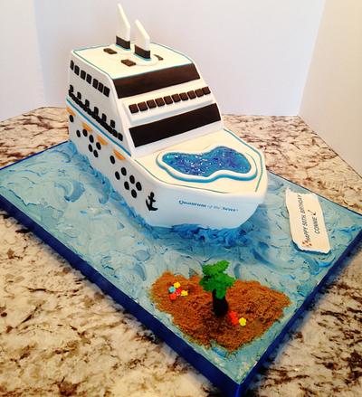 CRUISE SHIP 50TH. BIRTHDAY CAKE - Cake by Enza - Sweet-E