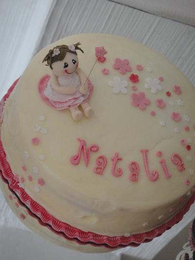Little girl christening - Cake by helena85