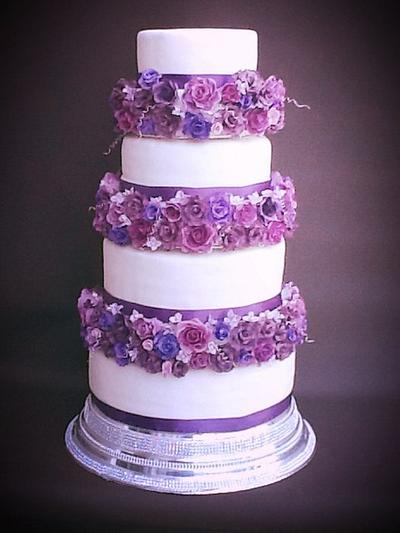 Purple Rhapsody   - Cake by lorraine mcgarry
