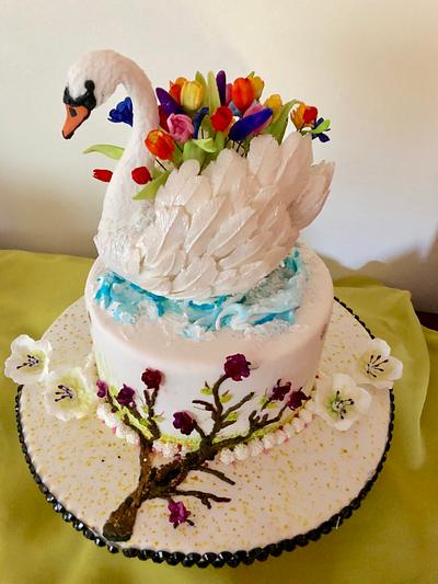 Swan  - Cake by MayChinchilla