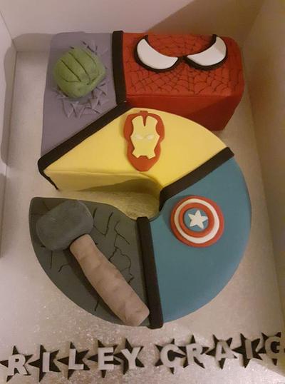 Superheroes 5 cake - Cake by Combe Cakes