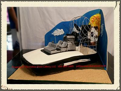The Black Widow Airboat Cake - Cake by The Yellow Rose Cakery, LLC