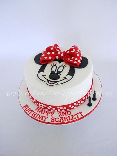 Minnie Mouse Cake (allergy free) - Cake by Leah Jeffery- Cake Me To Your Party