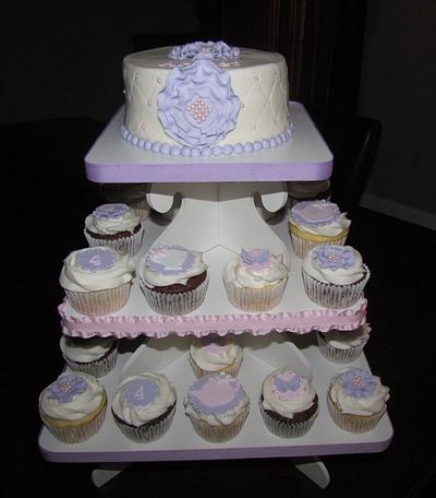 Tea Party Cupcake Tower - Cake by Jaybugs_Sweet_Shop