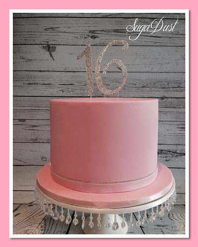 Sweet Pink 16th - Cake by Mary @ SugaDust