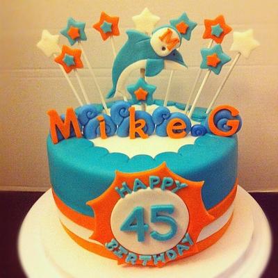 Miami Dolphins Cake - Cake by DeliciousCreations