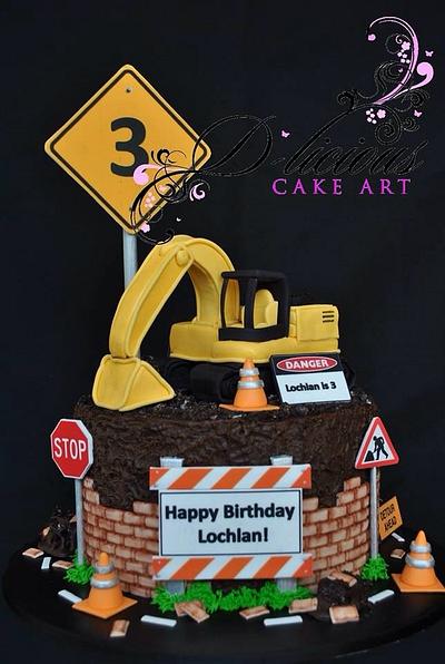 Construction Themed Cake - Cake by D-licious Cake Art