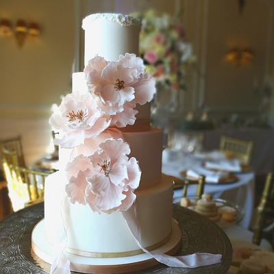 Pretty in pink wedding cake  - Cake by Sharon, Sadie May Cakes 