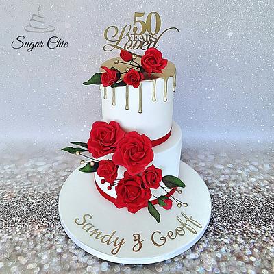 x Golden Wedding Cake x - Cake by Sugar Chic