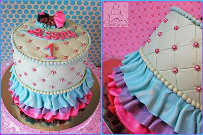 Colourful ruffle cake - Cake by Ewa