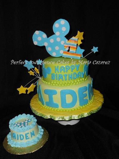 Mickey Mouse Theme first birthday - Cake by Maria Cazarez Cakes and Sugar Art