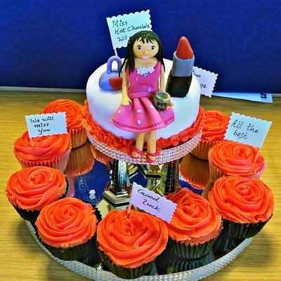 Farewell cake & Cupcakes - Cake by yummy123