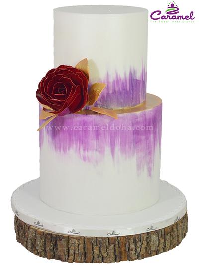 Purple and Red Love - Cake by Caramel Doha