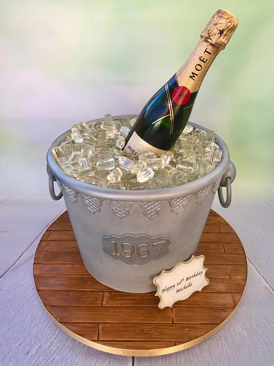 Champagne in an Ice Bucket - Cake by Canoodle Cake Company