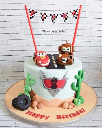 Cars cake for Flynn  - Cake by Wooden Heart Cakes