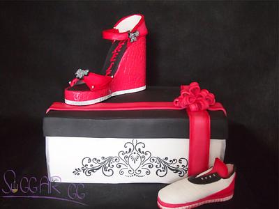 high heel shoe cake - Cake by suGGar GG