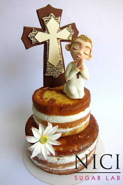 1st communion of the little / big Chris - Cake by Nici Sugar Lab