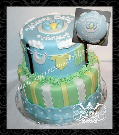 baby boy shower cake - Cake by Occasional Cakes