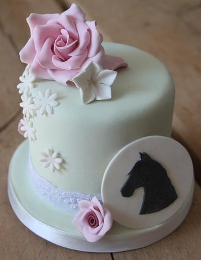 Mini 4" pretty horse themed cake - Cake by Sugar Spice