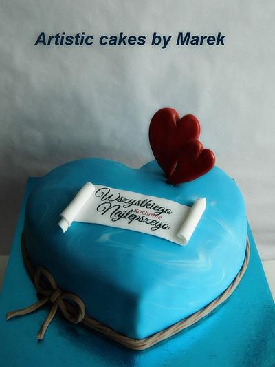 Blue Heart birthday - Cake by Marek