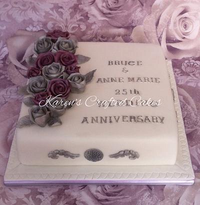 Anniversary cake - Cake by Karens Crafted Cakes