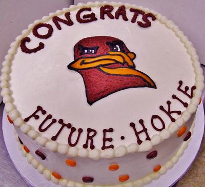 Virginia Tech Hokie buttercream cake - Cake by Nancys Fancys Cakes & Catering (Nancy Goolsby)