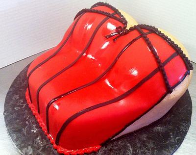 Red Lingere - Cake by KoffeeKupBakery