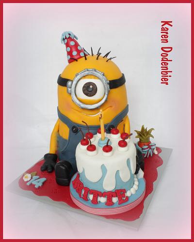 Birthday Minion for Britte! - Cake by Karen Dodenbier