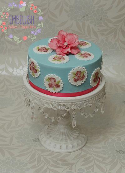 Simple Cath Kidston Style Cake - Cake by Embellishcandc