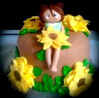 Sunflower girl - Cake by Jennifer 