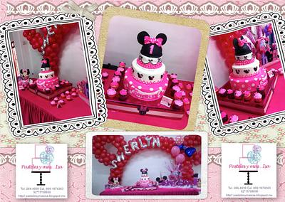 MINNIE MOUSE HOT PINK CAKE - Cake by Pastelesymás Isa