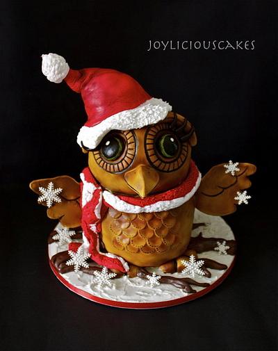 Santa Owl - Cake by Joyliciouscakes