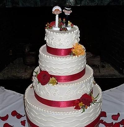 Bride and Groom Pez Wedding Cake - Cake by BettyA