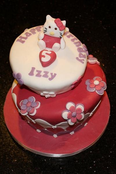 Hello Kitty Topsy turvy cake - Cake by Helen Campbell