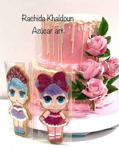 Pink cake  - Cake by Rachida sugar flower 