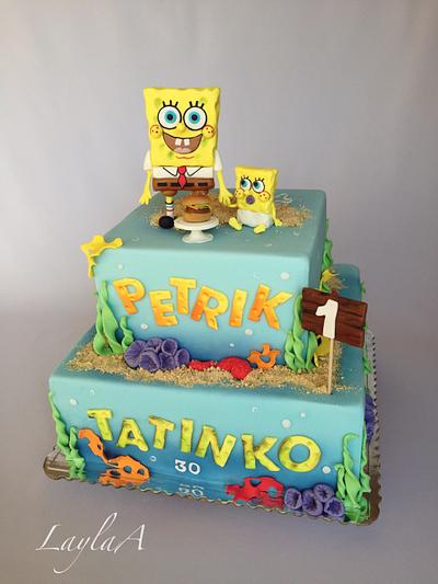 Sponge bob & Sponge bob jr. - Cake by Layla A