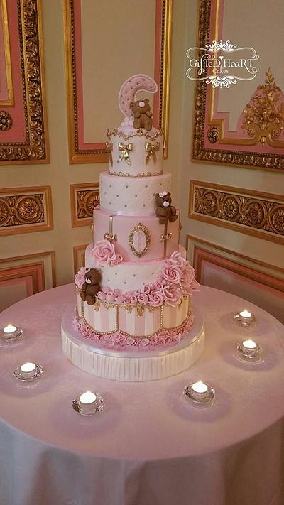 Ritz Baby Shower Cake - Cake by Emma Waddington - Gifted Heart Cakes