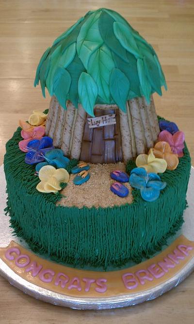 Tiki Hut - Cake by sabrinas sweet temptations
