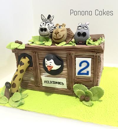 Madagascar box cake - Cake by Ponona Cakes - Elena Ballesteros