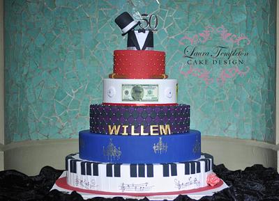 Gatsby / Wolf of Wall Street Cake - Cake by Laura Templeton