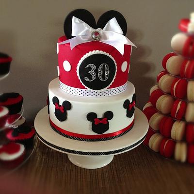Minnie Mouse 30th Birthday - Cake by cjsweettreats