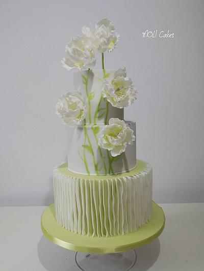 Wedding cake in citrus green - Cake by MOLI Cakes