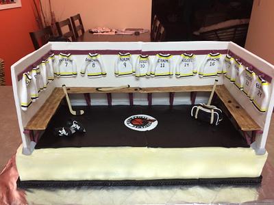 Hockey Dressing Room - Cake by Sweet Art Cakes