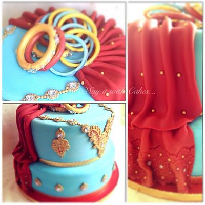 Indian sari & jewellery cake - Cake by Say it with Cakes