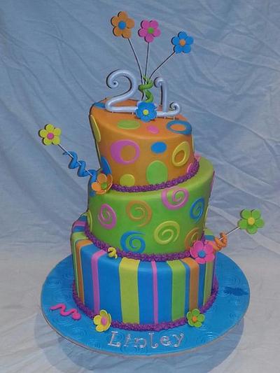 Linley's Whimsical 21st.. - Cake by Kim Jury