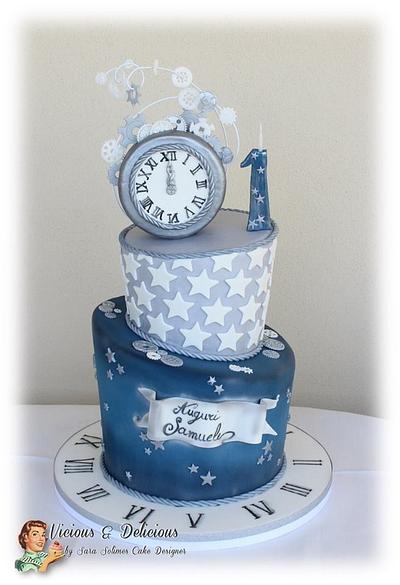 Clock cake for Samuele's 1st birthday - Cake by Sara Solimes Party solutions