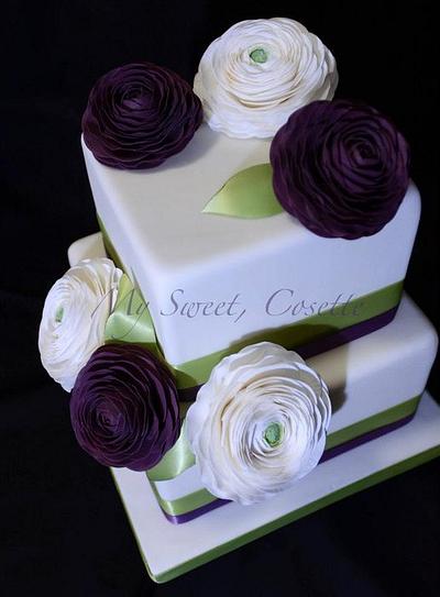 Ranunculus Cake - Cake by Cosette